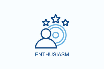 Enthusiasm Icon Or Logo Isolated Illustration
