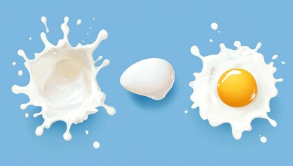 Milk Splash with Egg Yolk