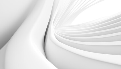 Abstract White Swirling Tunnel