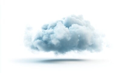 Single Cloud on a White Background
