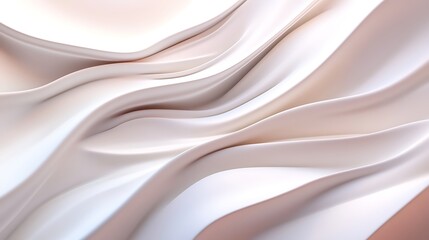 Obraz premium Elegant Cream Draped Fabric Soft Waves Abstract