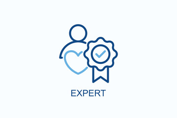Expert Icon Or Logo Isolated Illustration