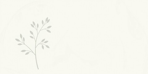 Elegant Minimalist Botanical Branch Design on a Subtle Textured Background, Perfect for Invitations, Cards, and Branding Materials