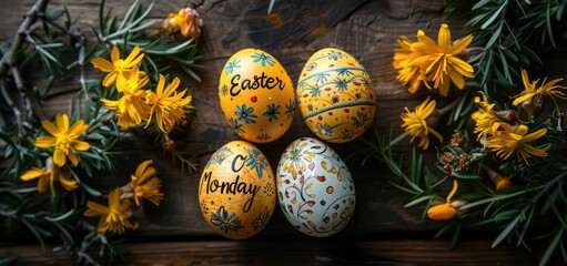Happy Easter Monday: joyful celebration, spring renewal, holiday festivity, Christian tradition, sacred observance, seasonal joy, family gathering, faith reflection, cultural significance.