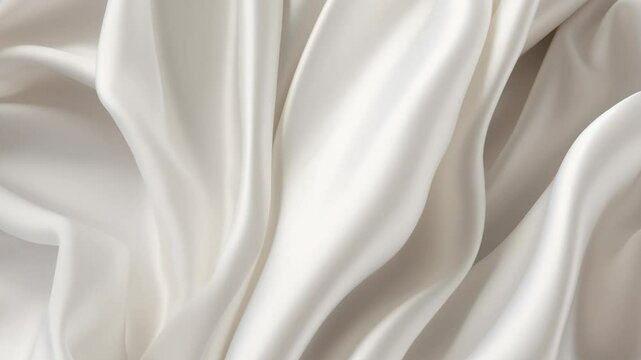 White fabric waving background luxury Color Pastel Colored Blank and Empty Waving And Animated Cloth Flag  Loopable Stock Video Suitable for Displacement Map Use and All Kind of Flag Needs
