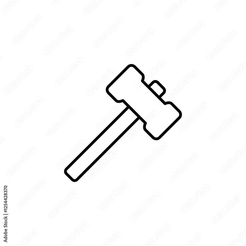 Poster hammer icon.vector flat black simple linear illustration for web and app..eps
