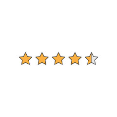 rating icon, customer star rating icon simple illustration for web and app..eps