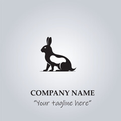 rabbit icon logo company vector image illustration