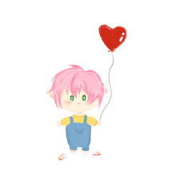 Obraz premium boy with balloon