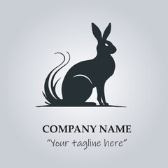 rabbit icon logo company vector image illustration