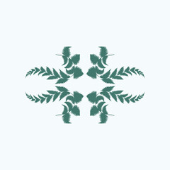 Obraz premium tropical leave frame decoration art vector