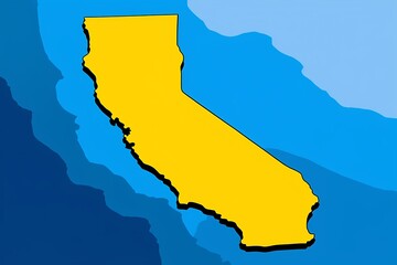 Fototapeta premium California outline