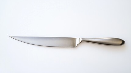 Fototapeta premium Stainless steel knife on white background