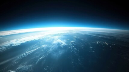 Subtle Stratus Clouds Fading into the Distant Horizon Above Earth Captured from a Space Perspective for Atmospheric and Scenic Imagery