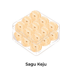 Indonesian Lebaran Snack Kue Kering Eid Fitr Sagu Keju
