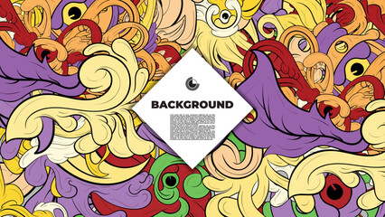 Eye-catching abstract vector wallpaper with vibrant colors and intricate fractal designs, ideal for posters, banners, and fabric prints.