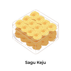 Indonesian Lebaran Snack Kue Kering Eid Fitr Sagu Keju