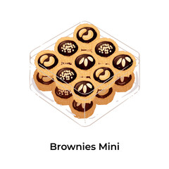 Indonesian Lebaran Snack Kue Kering Eid Fitr Brownies Mini