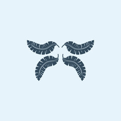 tropical leave frame art vector