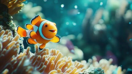 Vibrant Clownfish in a Coral Reef Paradise
