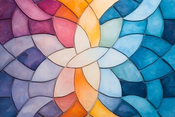 Fototapeta premium St patrick's day celebration colorful stained glass art abstract design creative environment