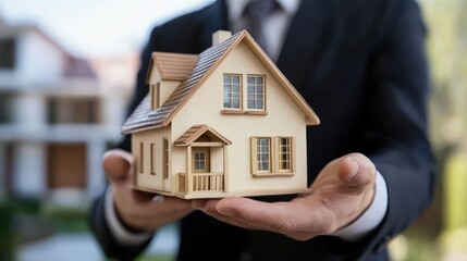 Real estate agent showing a house to potential buyers