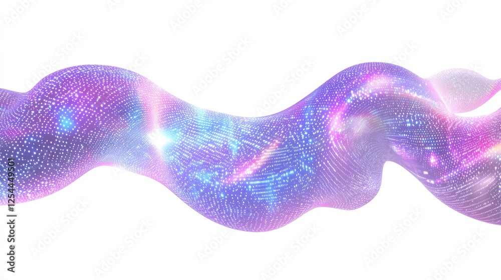 Poster futuristic digital wave design representing technology and big data in a vibrant and colorful aesthe