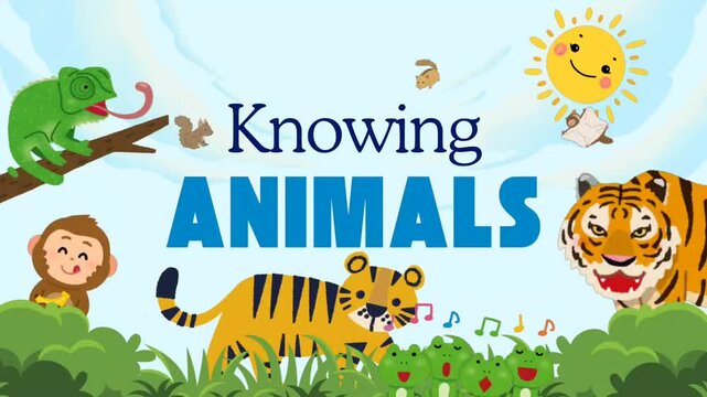 Learn to know animals, with bright and attractive backgrounds, there are also many animals