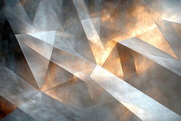 Smoky abstract geometric landscape, fiery background, digital art, website design