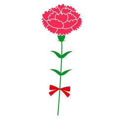 一輪の赤いカーネーション