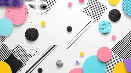 Abstract Geometric Shapes Composition