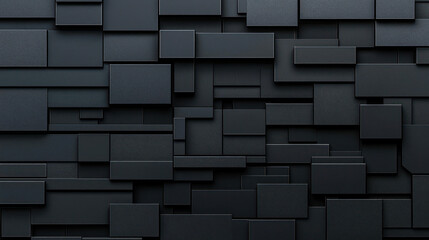 Abstract Dark Geometric Blocks Pattern