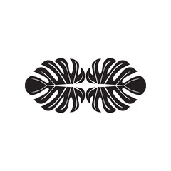 tropical leave frame decoration vector art