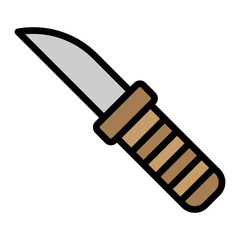 Knife Vector Filled Icon Design