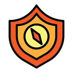 Shield Vector Filled Icon Design
