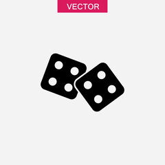Dice, game icon.vector flat black simple trendy style illustration for web and app..eps