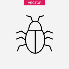 Insects, bug icon, vector flat black simple linear illustration for web and app..eps