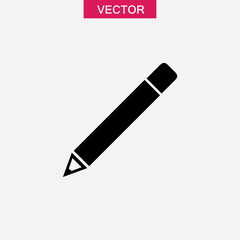 Pencil icon. Vector flat black simple trendy style illustration for web and app..eps