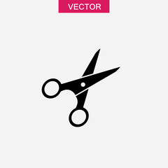 Scissors icon. Vector flat black simple trendy style illustration for web and app..eps