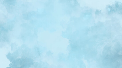 Abstract soft sky blue watercolor sky and clouds, blue tone for wallpaper, graphics design. 