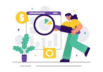 Stock Market Investment Vector Illustration featuring Business Growth, Financial Investment, and Market Analytics with Rising Arrows and Candlestick