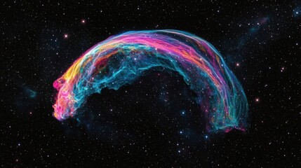 Colorful Nebula In Space