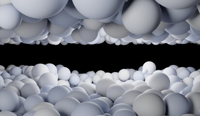 Background, circle podium, ball, 3D illustration