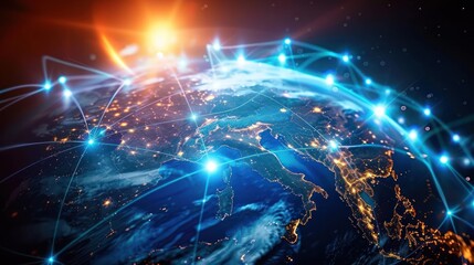 Fototapeta premium Global Network Connections