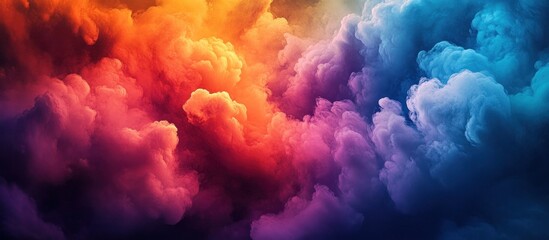 Fototapeta premium Colorful smoke swirls, abstract background, vibrant hues, design element