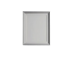 Elegant White Rectangular Wall Panel with Deep Recessed Multi-Layered Frame for Interior Design Enhancement