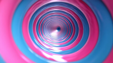 Pink blue spiral tunnel, abstract background