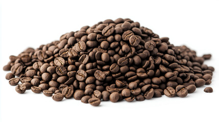  coffee beans on white background