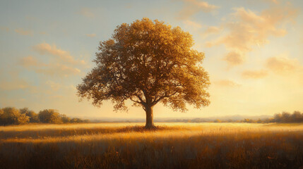 Fototapeta premium lonely tree in the field