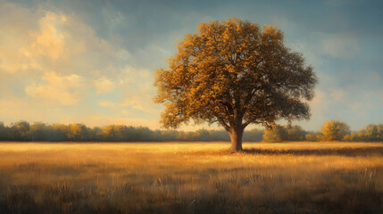 lonely tree in the field